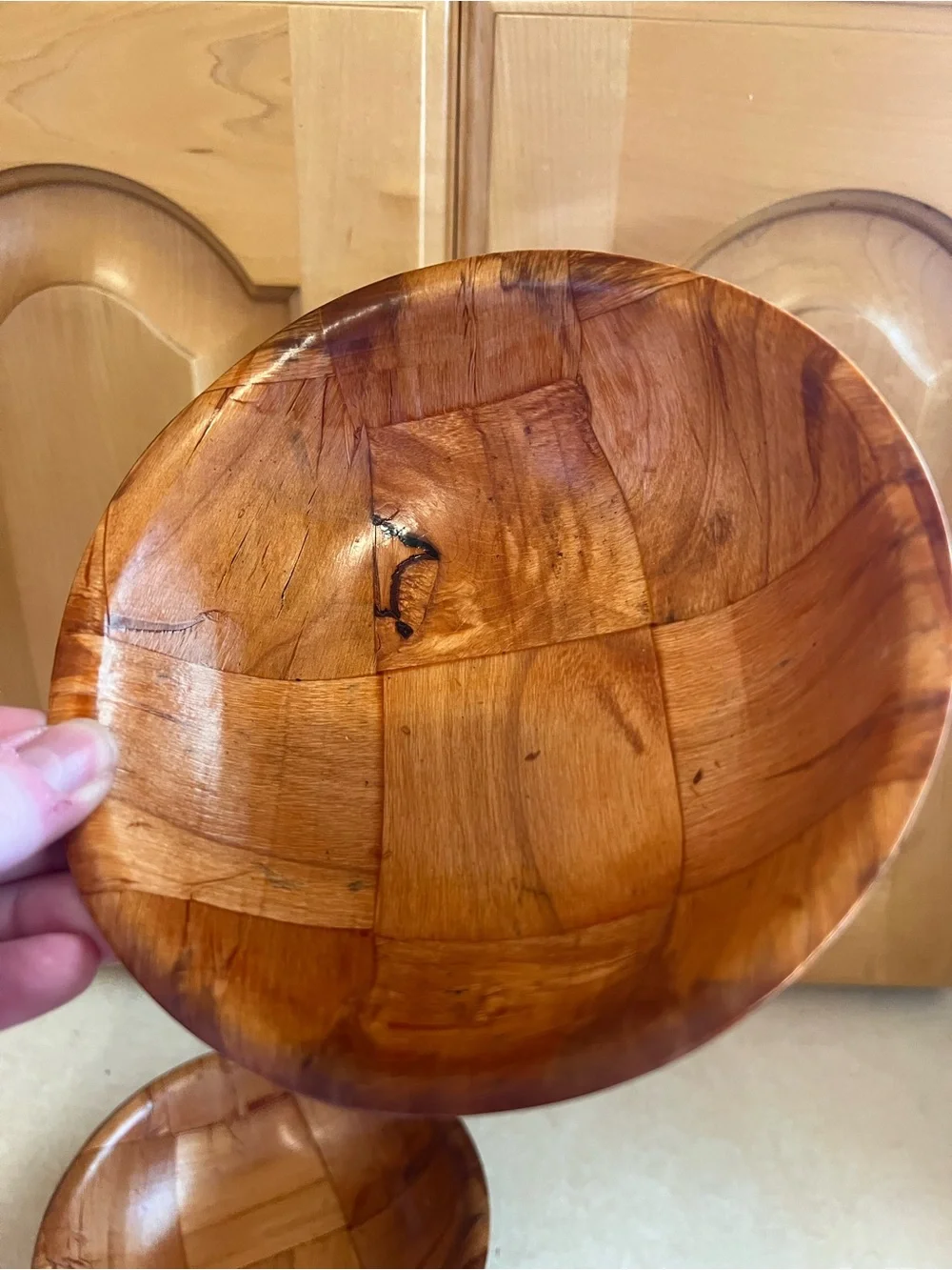 Vintage Woven Wood Bowls